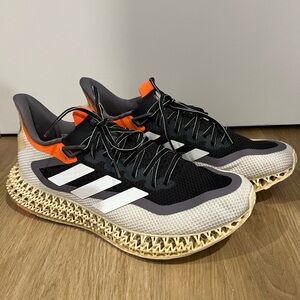 Adidas 4D FWD 2 Carbon Cloud White orange Men's Running Shoes Boost GX9250